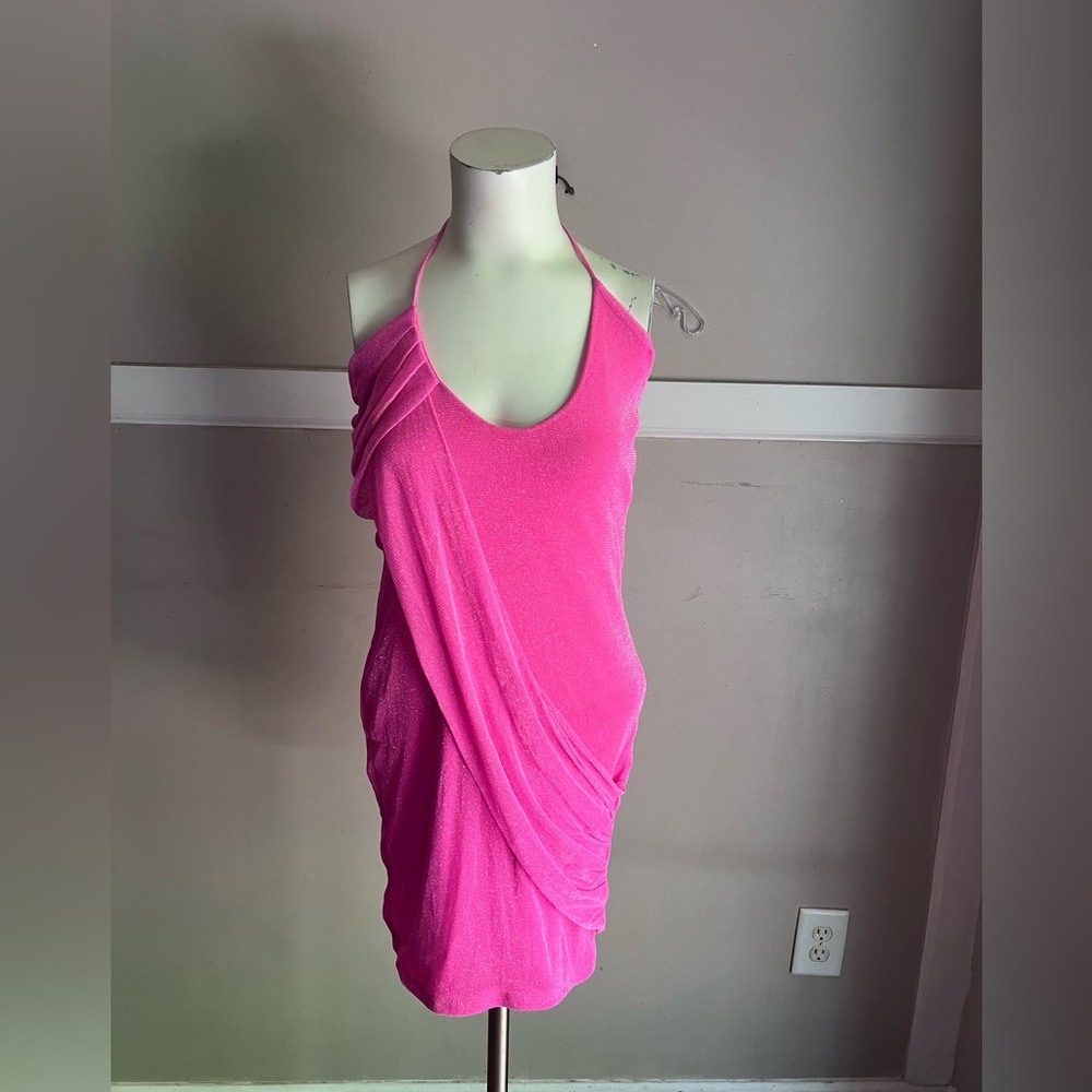 Fashion Nova Vibrant Pink Stretch Dress